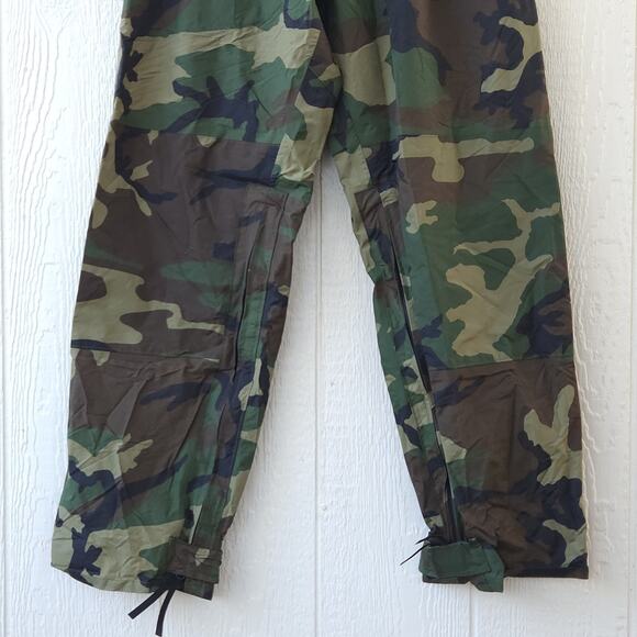 Vtg ORC Army Camo Rain Pants M Waterproof Trousers Gorpcore Hiking Outdoors EUC - Picture 7 of 8